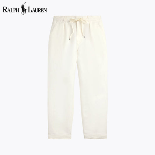 RL Lateef Relaxed Fit Pleated Linen Pant