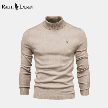 RL Turtleneck Cable-Knit Wool Knit Sweater